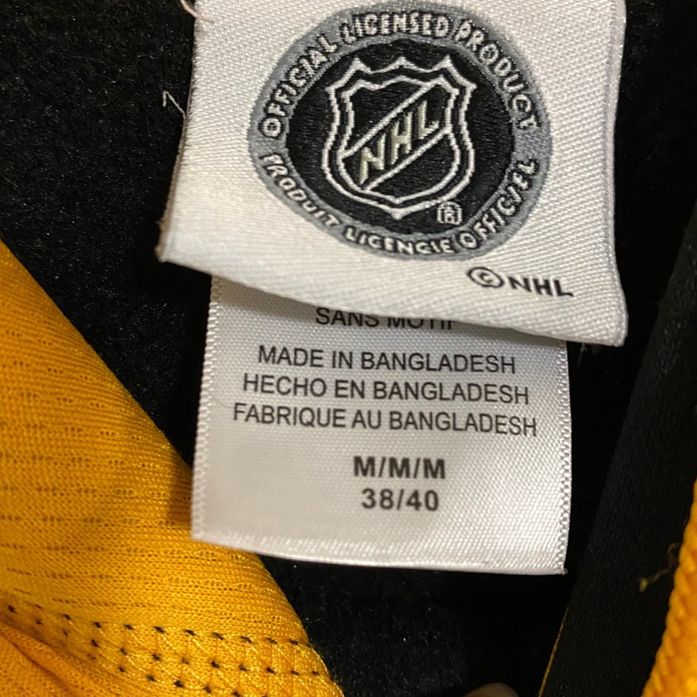NHL Pittsburgh Penguins Hoodie Mens Medium Black Gold Excellent Pullover Logo - Picture 4 of 6